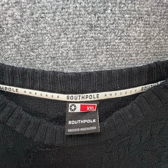 VTG Southpole Crew Neck Sweater Black Size XXL - Picture 5 of 8